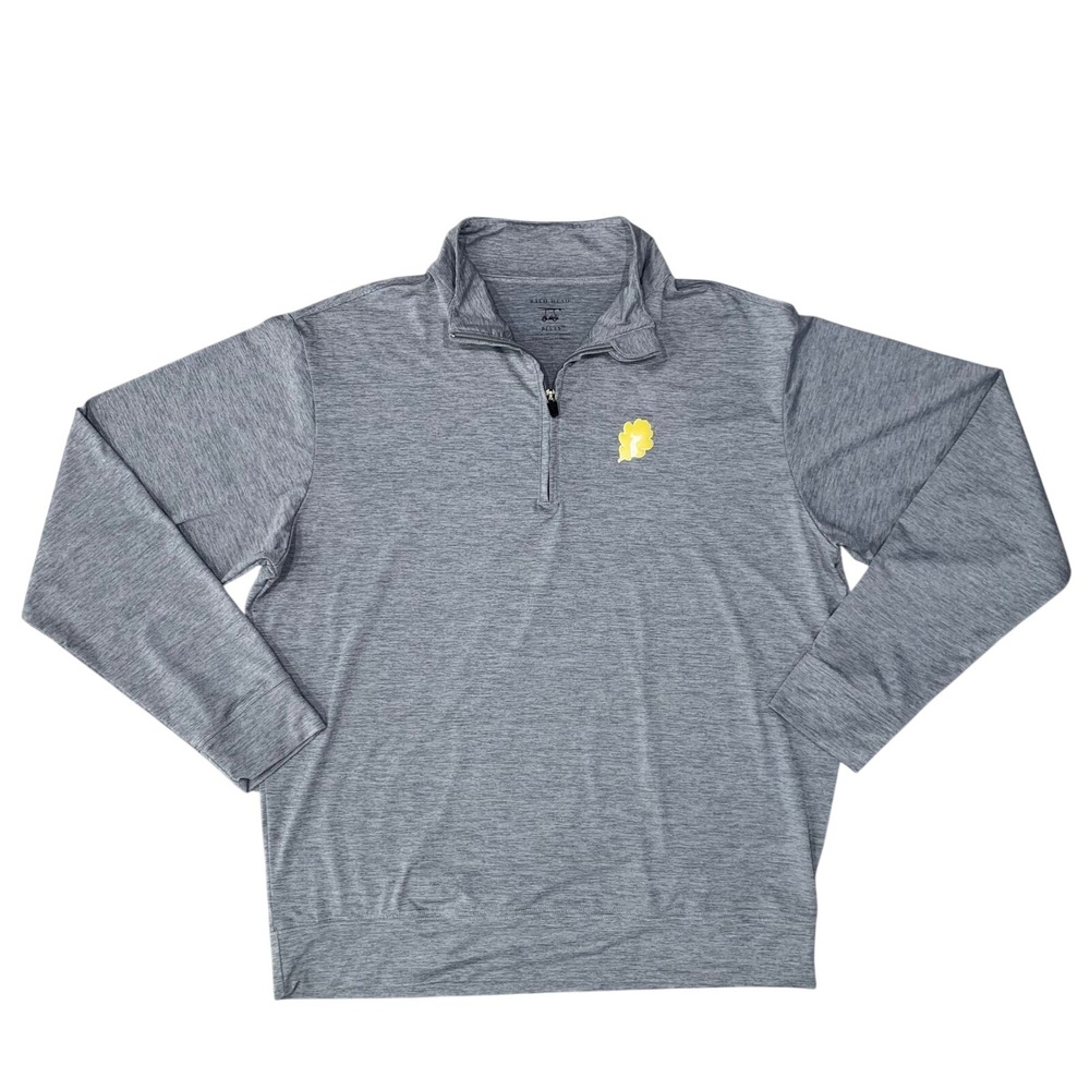 Bald Head Blues Mens Medium Golf 1/4 Zip Pullover Gray‎ Performance Top Shirt